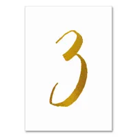 Wedding Table Numbers (Faux Gold Foil)  3