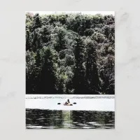 Black and White Kayaking Photo Postcard