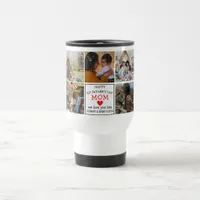 Simple First Mother's Day Photo Collage Travel Mug