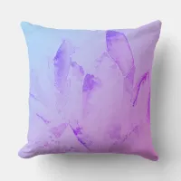 *~* New Age Abstract Modern Watercolor Crystals Throw Pillow