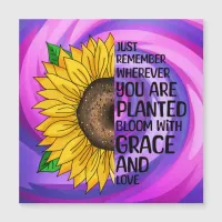 Inspirational Quote and Hand Drawn Sunflower