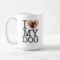 I Love My Dog Personalized Coffee Mug