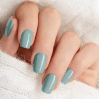 Dusty Teal Minx Nail Art