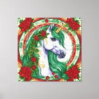 Christmas Unicorn Canvas Print