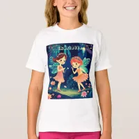 Fairies Playing In The Enchanted Forest Name T-Shirt