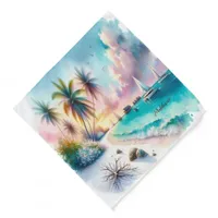 Maldives Luxury Sketch Watercolor  | Bandana