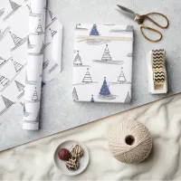 Blue Christmas Pattern#5 ID1009 Wrapping Paper