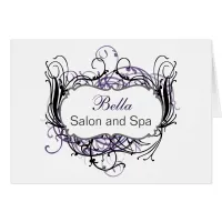 purple and white Chic Business Thank You Cards