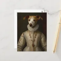 Adorable Historical Dog Portrait Postcard