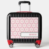 Simple Red, Black & White Geometric Pattern Custom Luggage