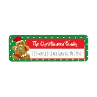 Gingerbread Man Holiday Whisical Christmas Label