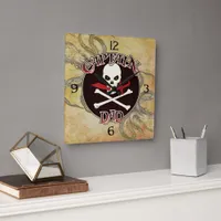 Captain Dad - Embraced by the Deep Square Wall Clock