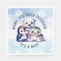 It's a Boy | Polar Arctic Winter Baby Shower Napkins
