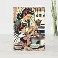 Retro Happy Birthday Mom Card