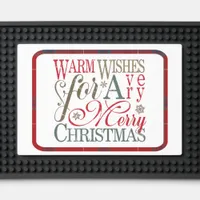 Warm Wishes Tartan Red/Green ID589 Bar Mat