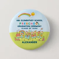 Preschool Elementary School Graduation Ceremony Button