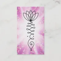 *~* Heart Lotus Glitter Rays Nirvana Reiki Yoga Business Card