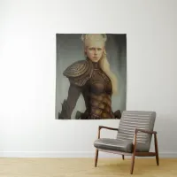 Scandinavian Female Warrior Fantasy Art Poster Tapestry