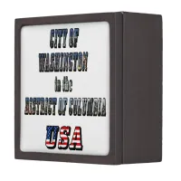 City of Washington in the District of Columbia USA Jewelry Box