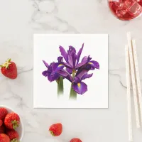 Elegant Dutch Iris Purple Sensation Napkins