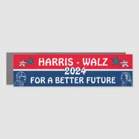 Harris Walz for a Better Future 2024 Car Magnet