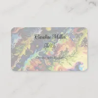 Serenity in Blue Abstract Flowing Forms  Business Card