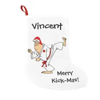 Martial Arts Merry Kick-Mas Small Christmas Stocking