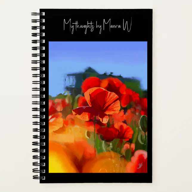 The Poppy House - Artistic Customizable Notebook