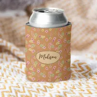 Retro Seventies Flower Bachelorette Party Nash Can Cooler