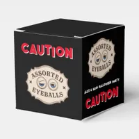 CAUTION Eyeball Black Halloween Party Spooky Candy Favor Boxes