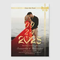 2025 Modern Simple Wedding Save the Date 1 Photo Magnetic Invitation