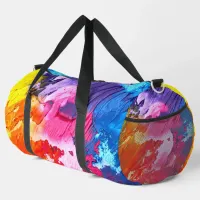 Colorful Modern Abstract Paint All-Over-Print Duffle Bag