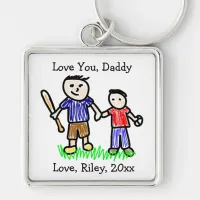 Upload Your Child's Artwork | Cute Father's Day  Keychain