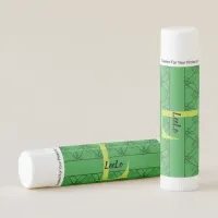 Green Hearts Name & Monogram Personalized Lip Balm