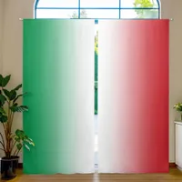 Green White and Red Italian Gradient Blackout Curtains