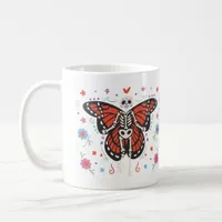 Beatiful Day of the Dead Monarch Skeleton Coffee M Coffee Mug