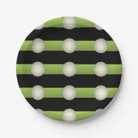 Abstract Minimalism Green Paper Plates