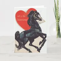 Vintage Horse Valentine Holiday Card