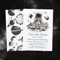 Two the Moon 2nd Birthday Invitation