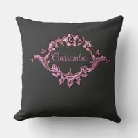 Vintage Victorian Romantic Steampunk Personalized  Throw Pillow