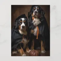 Halloween Bernese Mountain Dogs Postcard