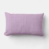 Simple Lavender Plaid Lumbar Throw Pillow