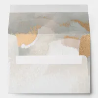 Moody Gold Watercolor Abstract  Envelope