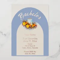 Sunflower Bachelor Foil Invitation