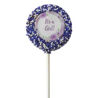 It's a Girl! Watercolor Floral Baby Shower Chocolate Covered Oreo Pop