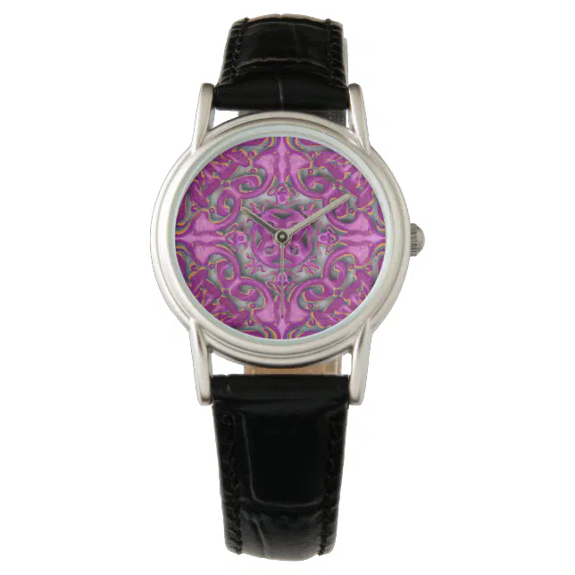 Symmetrical pattern (azulejos like) watch