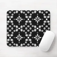 Abstract Monochrome Bokeh Dots Pattern Mouse Pad