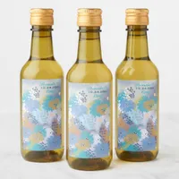 Modern Tropical Beach Coastal Wedding Wine Label