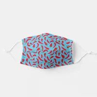 Chili Pepper Blue Adult Cloth Face Mask