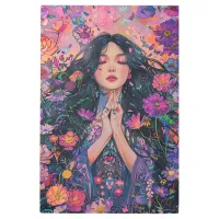 *~* Magical Woman SC4 Esoteric Goddess Floral Metal Print